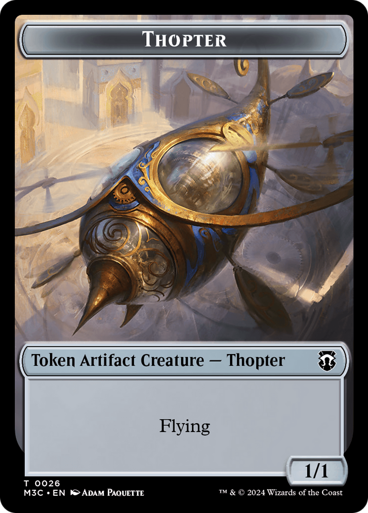 Aetherborn // Thopter Double-Sided Token [Modern Horizons 3 Commander Tokens] | Black Swamp Games