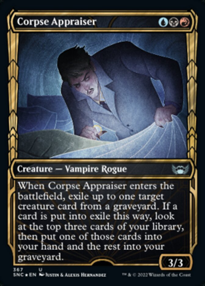 Corpse Appraiser (Showcase Golden Age Gilded Foil) [Streets of New Capenna] | Black Swamp Games