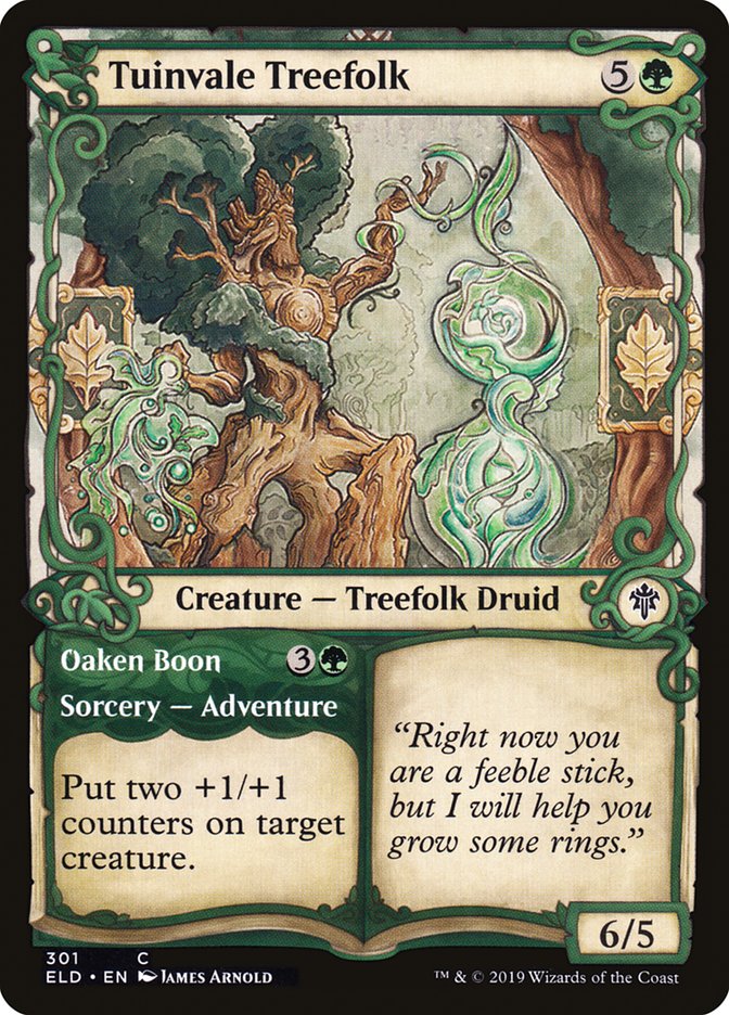 Tuinvale Treefolk // Oaken Boon (Showcase) [Throne of Eldraine] | Black Swamp Games