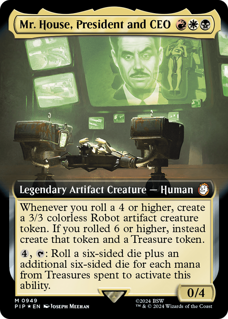 Mr. House, President and CEO (Extended Art) (Surge Foil) [Fallout] | Black Swamp Games