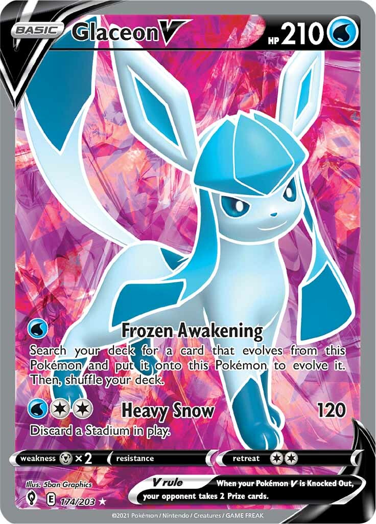 Glaceon V (174/203) [Sword & Shield: Evolving Skies] | Black Swamp Games