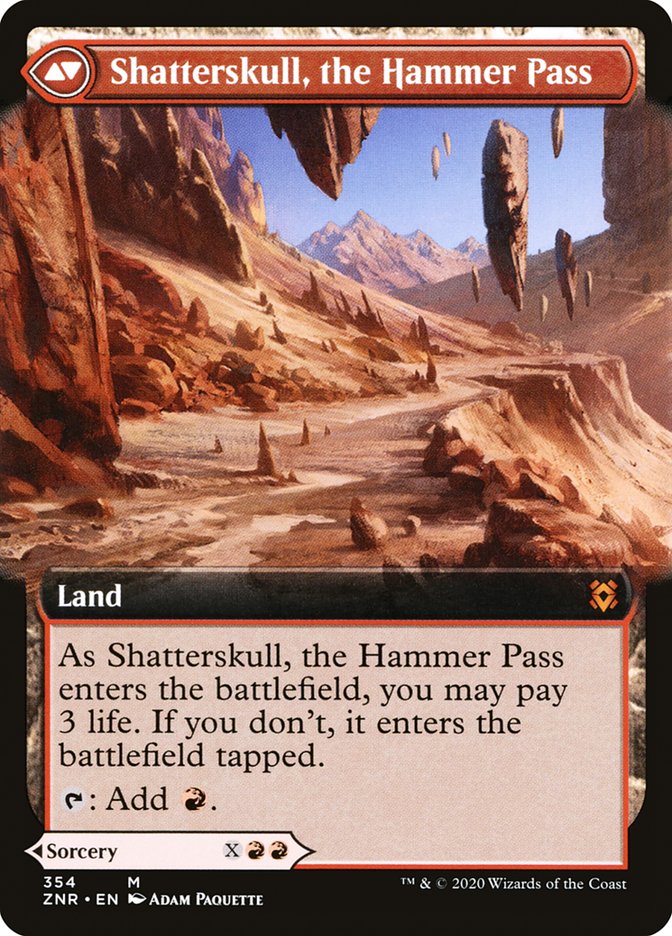 Shatterskull Smashing // Shatterskull, the Hammer Pass (Extended Art) [Zendikar Rising] | Black Swamp Games