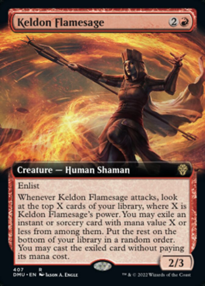 Keldon Flamesage (Extended Art) [Dominaria United] | Black Swamp Games