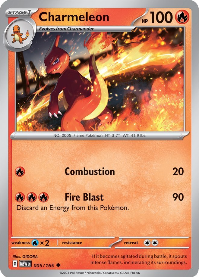 Charmeleon (005/165) [Scarlet & Violet: 151] | Black Swamp Games