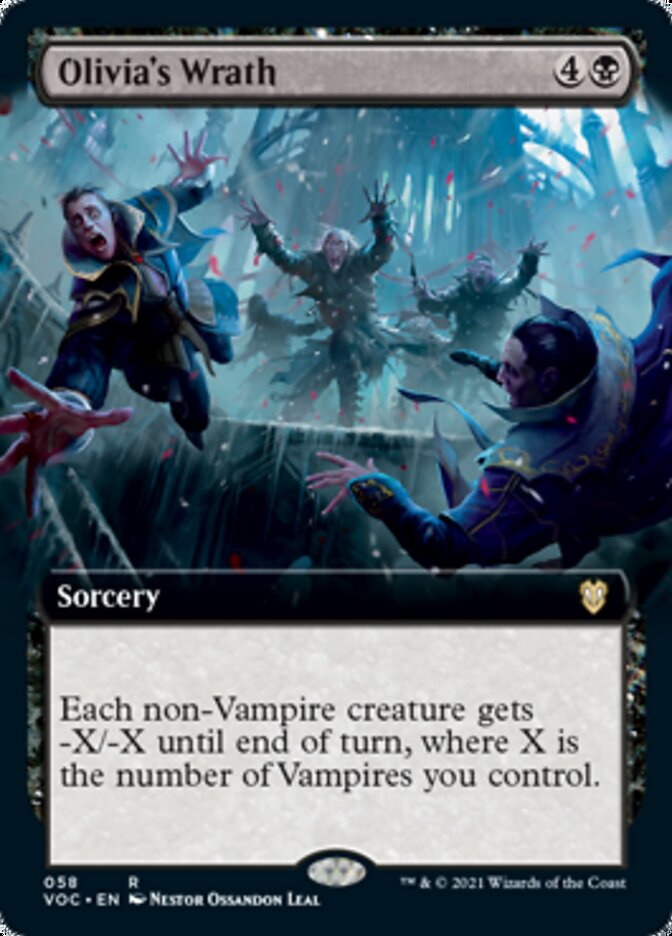 Olivia's Wrath (Extended Art) [Innistrad: Crimson Vow Commander] | Black Swamp Games