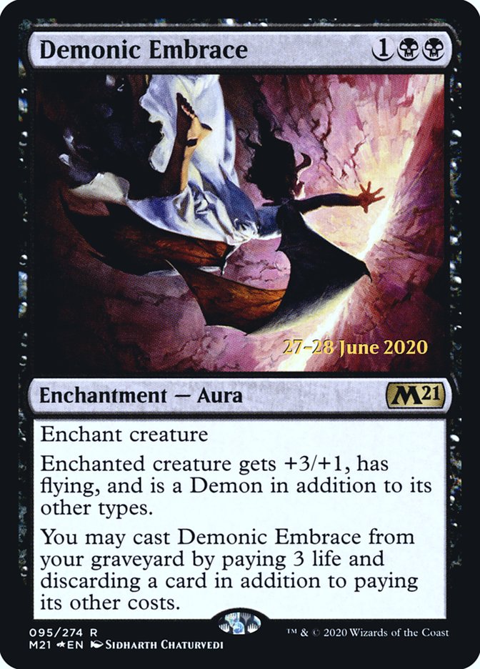 Demonic Embrace [Core Set 2021 Prerelease Promos] | Black Swamp Games
