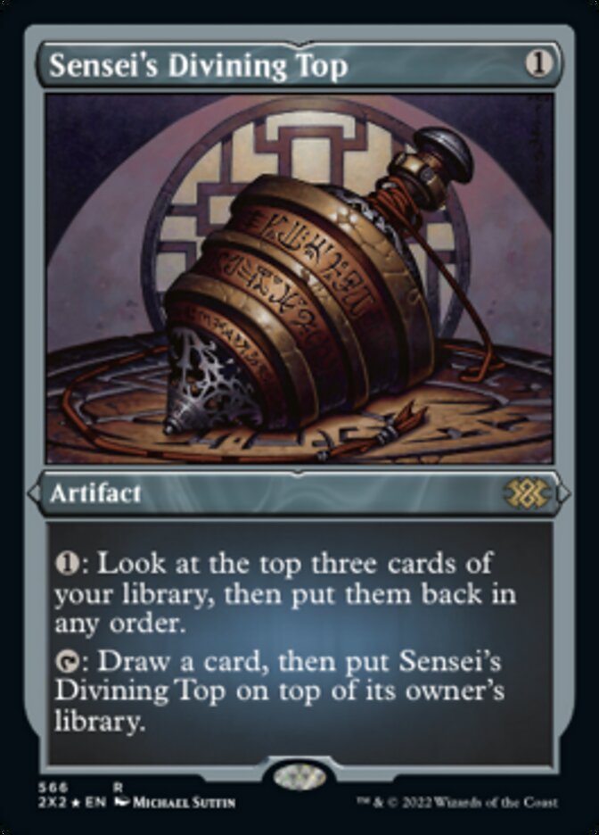 Sensei's Divining Top (Foil Etched) [Double Masters 2022] | Black Swamp Games