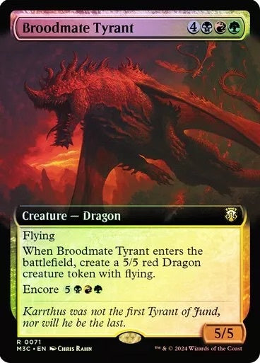 Broodmate Tyrant (Extended Art) (Ripple Foil) [Modern Horizons 3 Commander] | Black Swamp Games