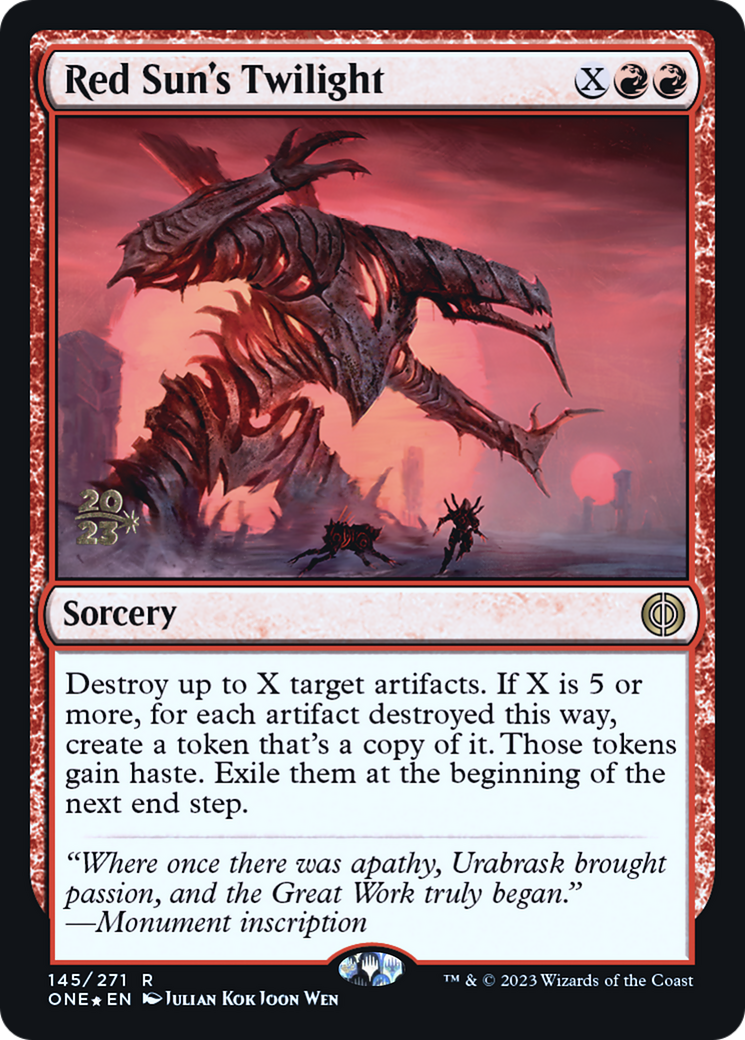 Red Sun's Twilight [Phyrexia: All Will Be One Prerelease Promos] | Black Swamp Games