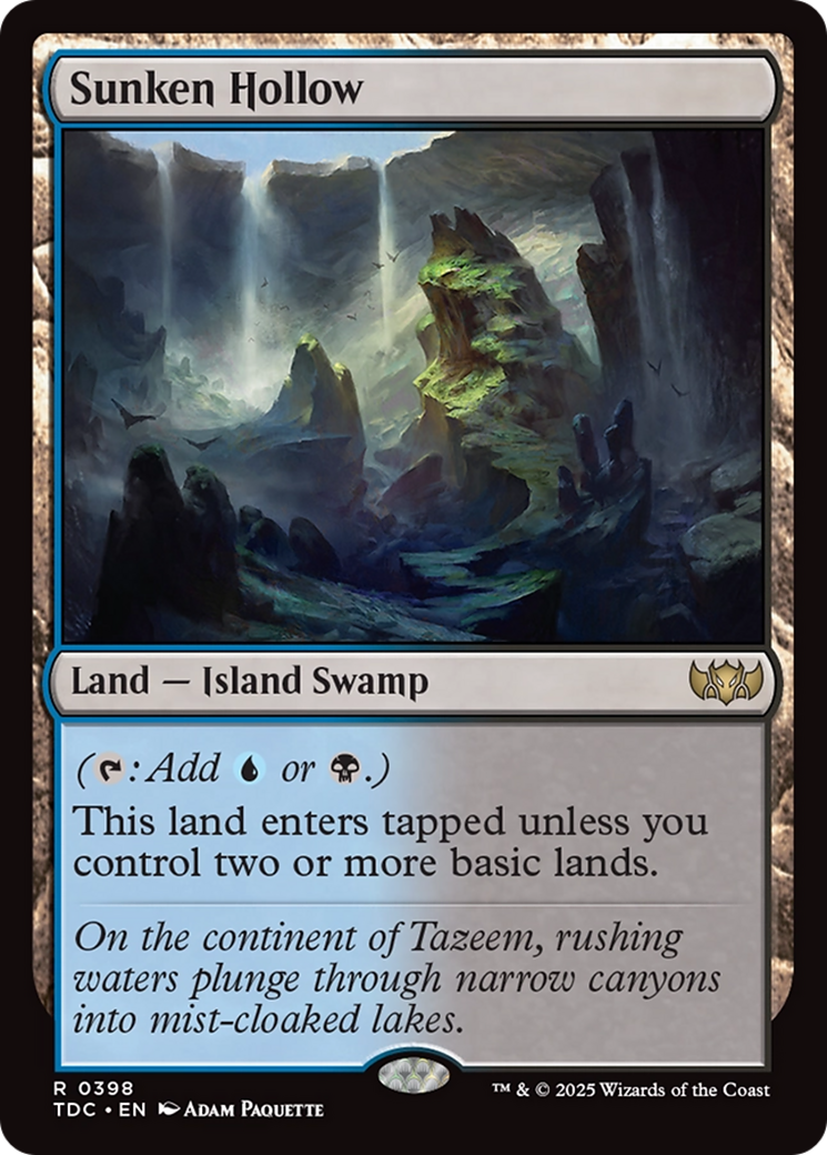 Sunken Hollow [Tarkir: Dragonstorm Commander] | Black Swamp Games