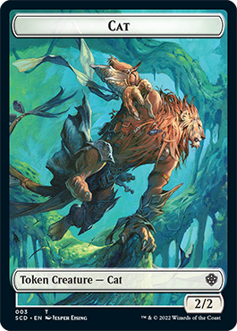 Saproling // Cat Double-Sided Token [Starter Commander Decks] | Black Swamp Games