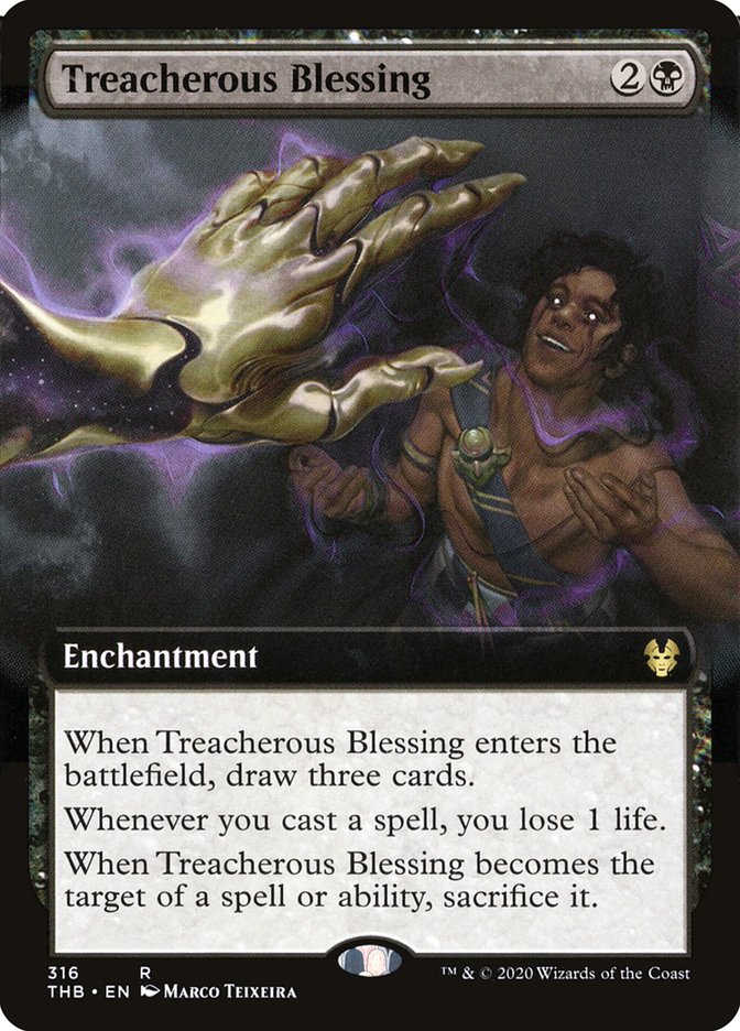 Treacherous Blessing (Extended Art) [Theros Beyond Death] | Black Swamp Games