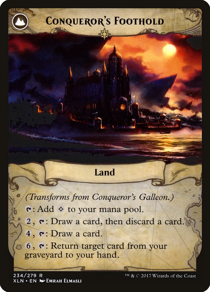 Conqueror's Galleon // Conqueror's Foothold [Ixalan] | Black Swamp Games