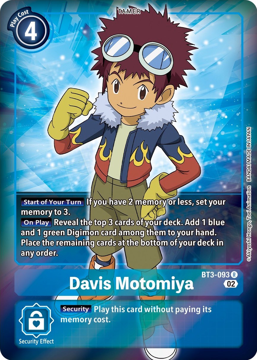 Davis Motomiya [BT3-093] (Alternate Art) [Starter Deck: Jesmon] | Black Swamp Games