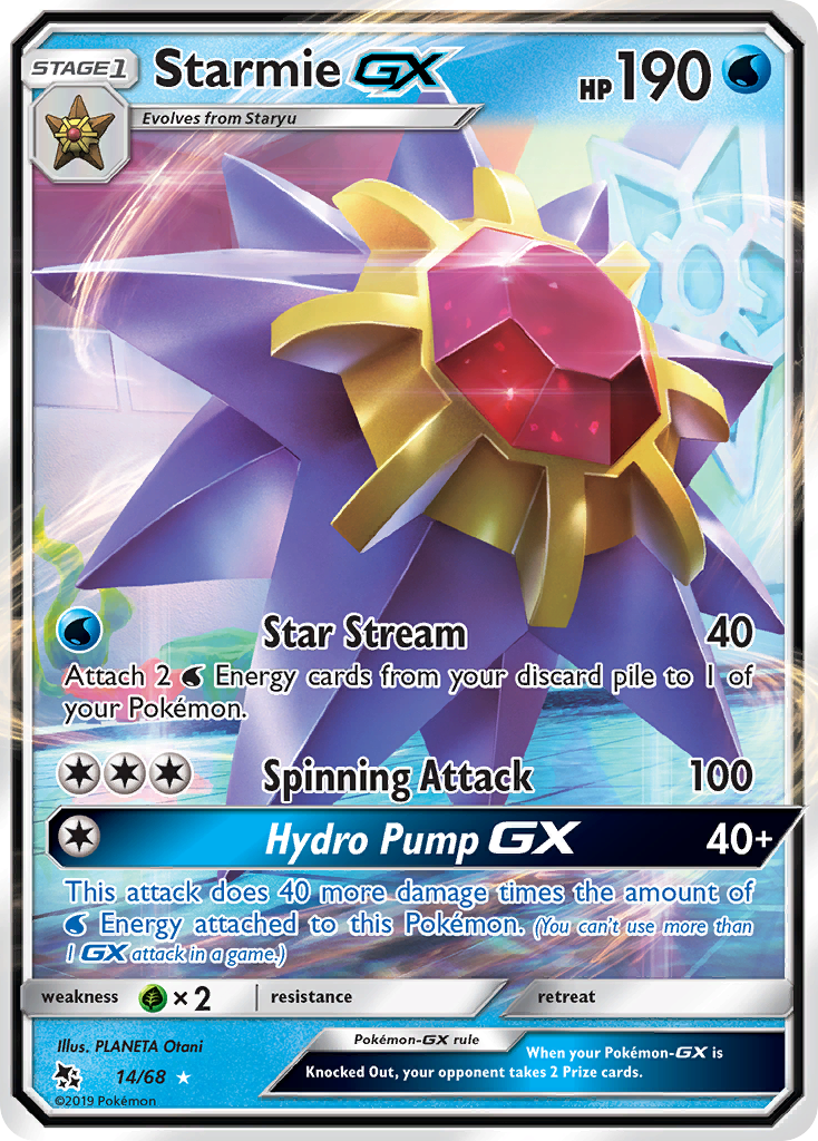 Starmie GX (14/68) [Sun & Moon: Hidden Fates] | Black Swamp Games
