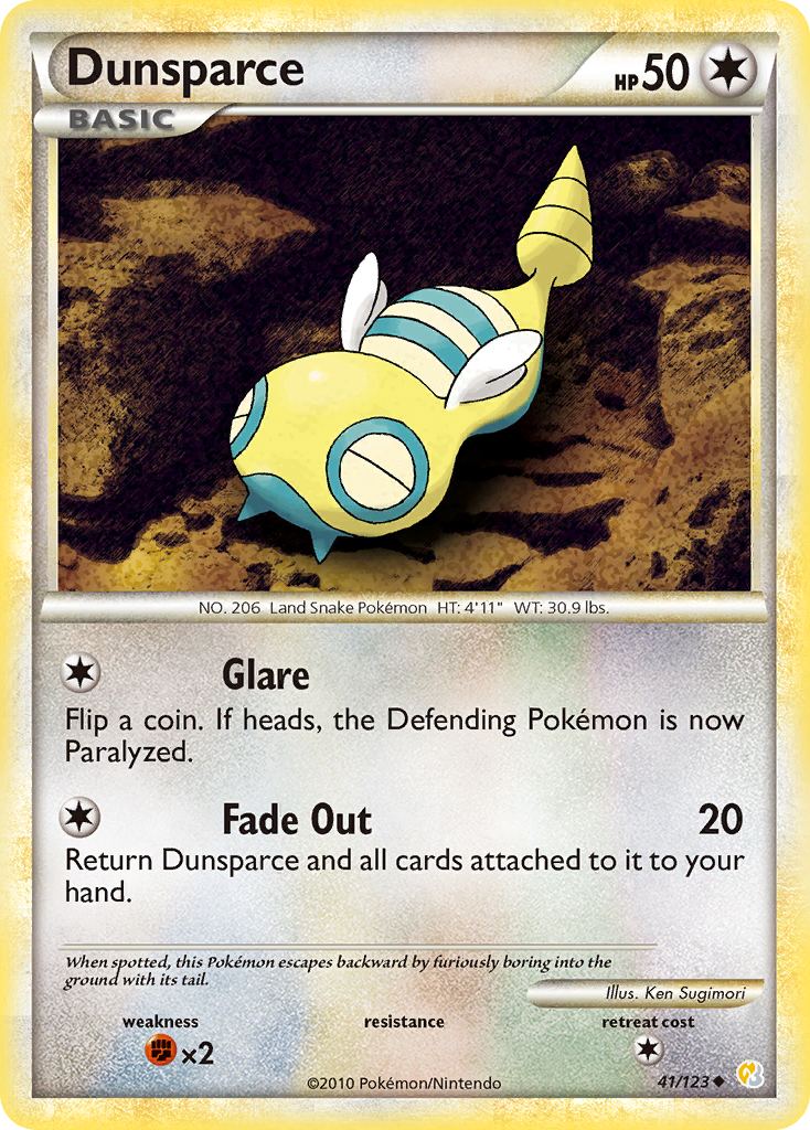 Dunsparce (41/123) [HeartGold & SoulSilver: Base Set] | Black Swamp Games