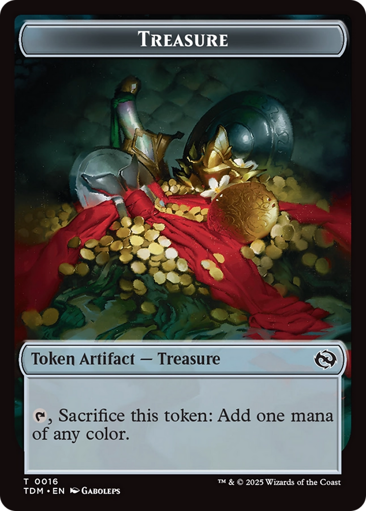 Zombie Druid // Treasure Double-Sided Token [Tarkir: Dragonstorm Tokens] | Black Swamp Games