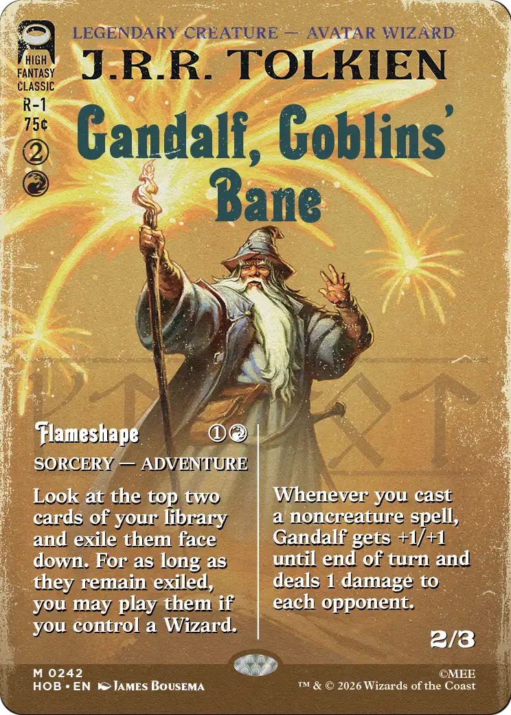 Gandalf, Goblins' Bane (Borderless) [The Hobbit] | Black Swamp Games