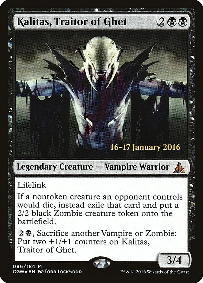 Kalitas, Traitor of Ghet [Oath of the Gatewatch Prerelease Promos] | Black Swamp Games