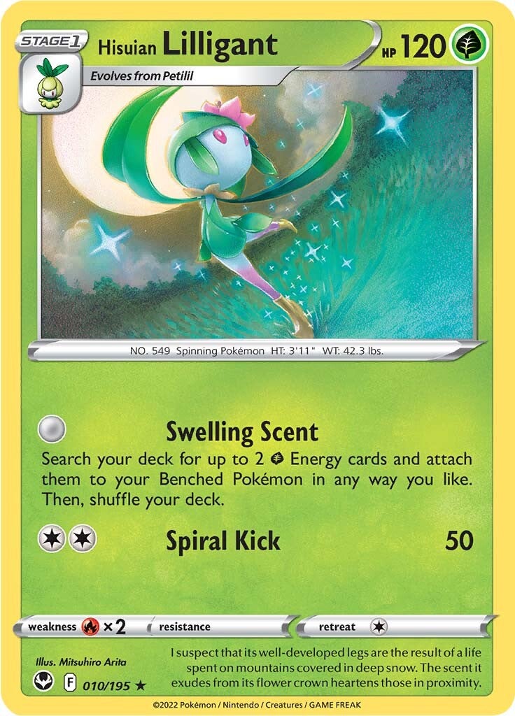 Hisuian Lilligant (010/195) [Sword & Shield: Silver Tempest] | Black Swamp Games