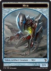 Myr (007) // Construct (020) Double-Sided Token [Commander 2018 Tokens] | Black Swamp Games