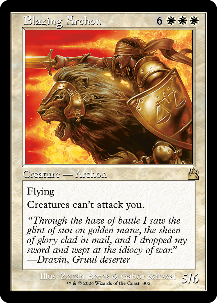 Blazing Archon (Retro Frame) [Ravnica Remastered] | Black Swamp Games