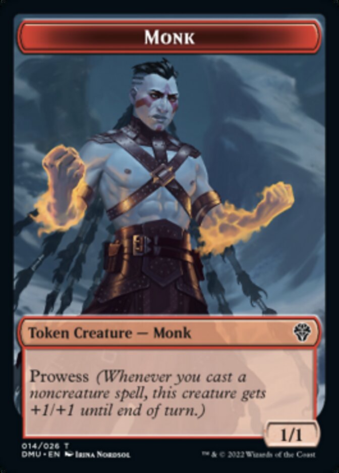Bird (002) // Monk Double-Sided Token [Dominaria United Tokens] | Black Swamp Games
