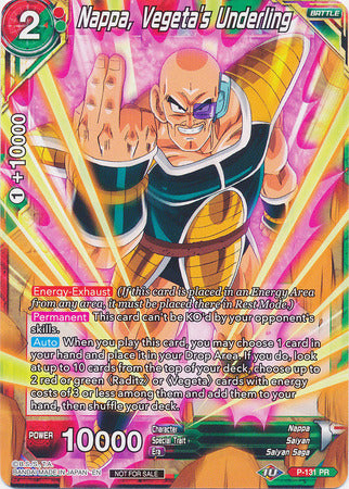 Nappa, Vegeta's Underling (Shop Tournament: Assault of Saiyans) (P-131) [Promotion Cards] | Black Swamp Games