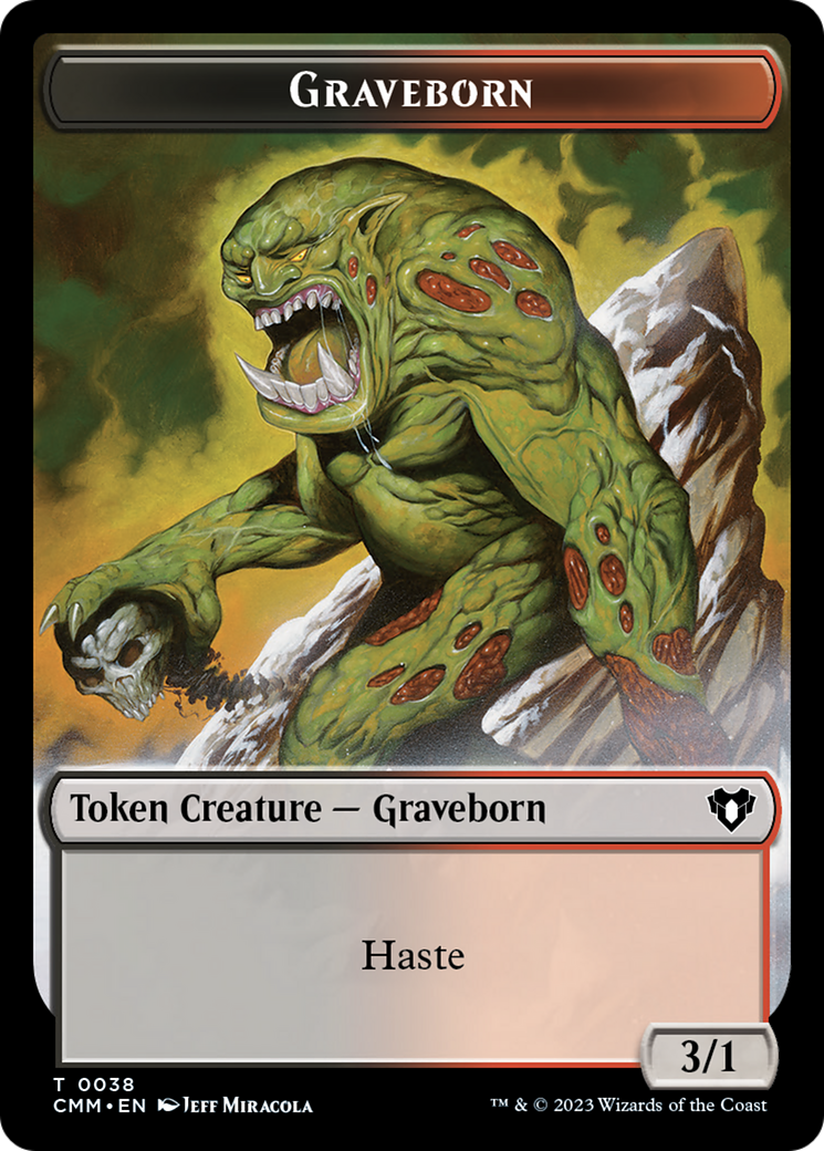 Spirit (0010) // Graveborn Double-Sided Token [Commander Masters Tokens] | Black Swamp Games