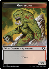 Spirit (0010) // Graveborn Double-Sided Token [Commander Masters Tokens] | Black Swamp Games
