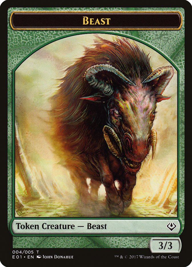 Beast (004) // Soldier Double-Sided Token [Archenemy: Nicol Bolas Tokens] | Black Swamp Games