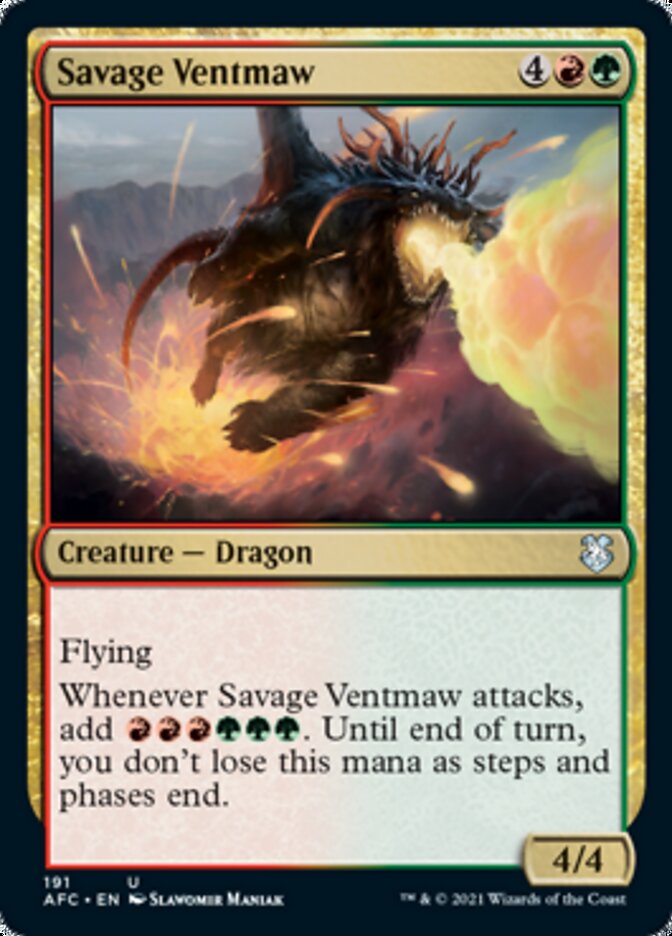 Savage Ventmaw [Dungeons & Dragons: Adventures in the Forgotten Realms Commander] | Black Swamp Games