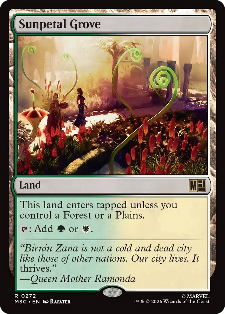 Sunpetal Grove (Surge Foil) [Marvel Super Heroes Commander] | Black Swamp Games