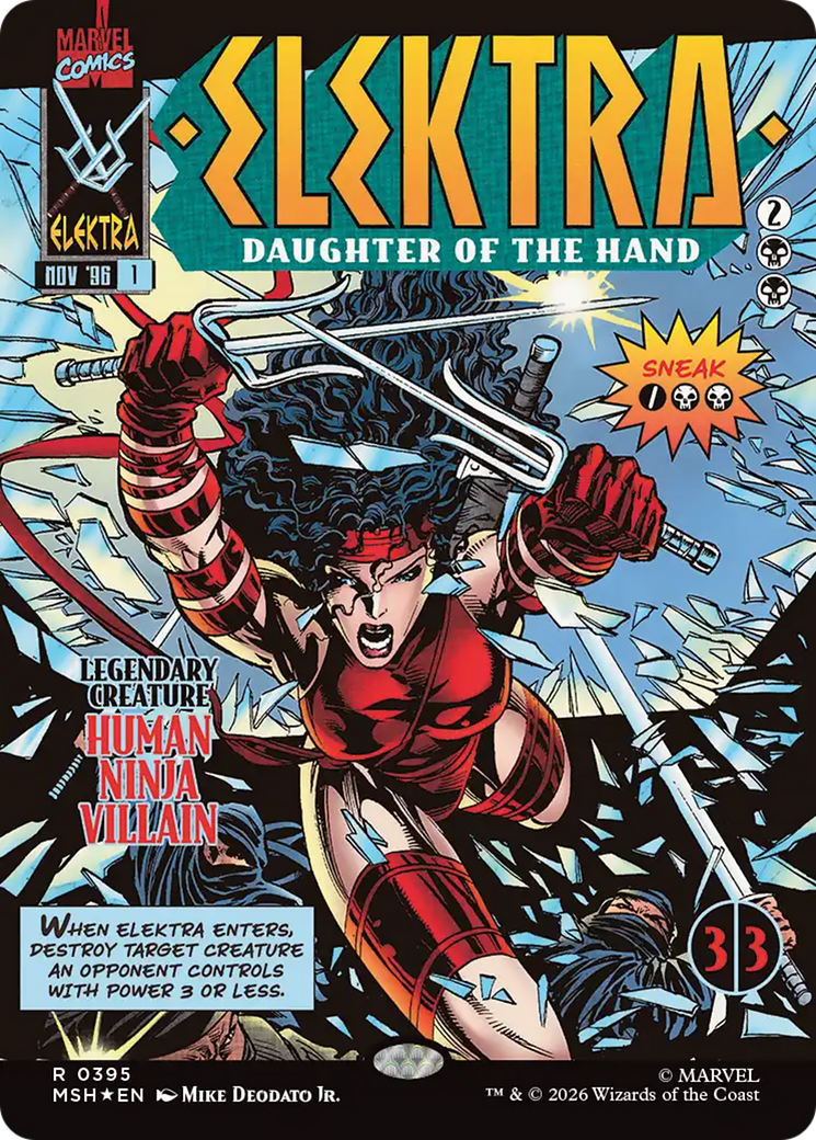 Elektra, Daughter of the Hand (Borderless) (395) [Marvel Super Heroes] | Black Swamp Games