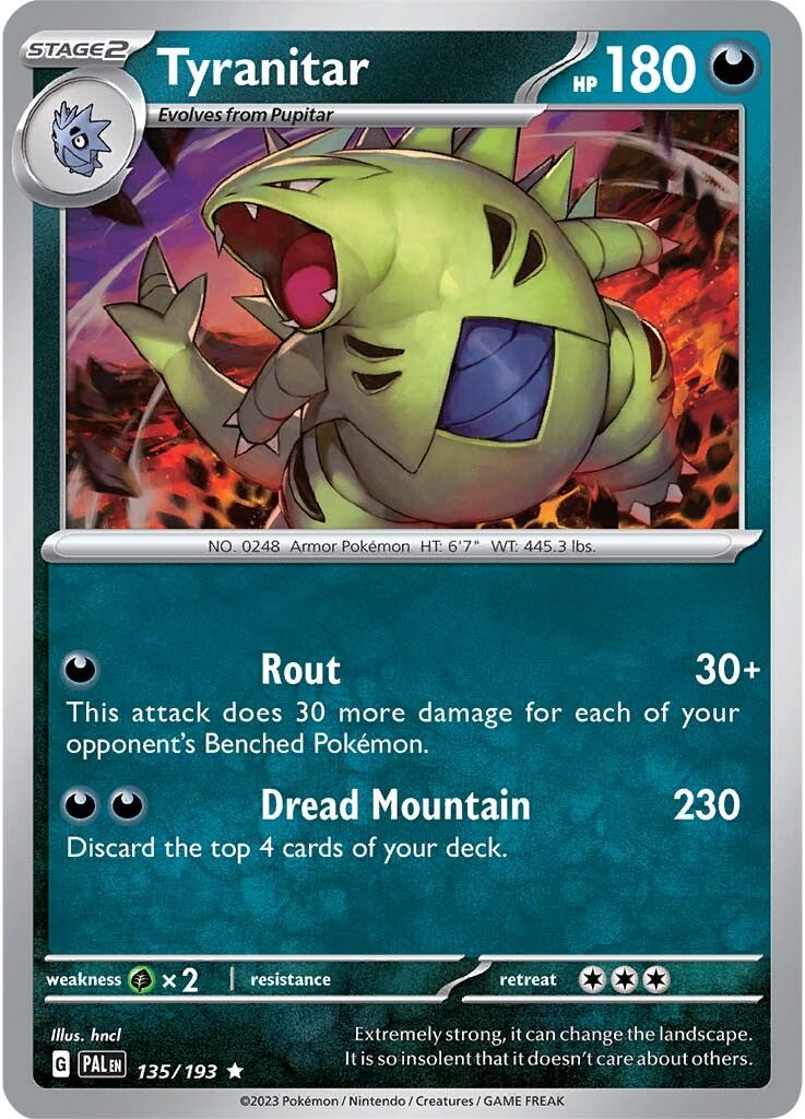 Tyranitar (135/193) [Scarlet & Violet: Paldea Evolved] | Black Swamp Games