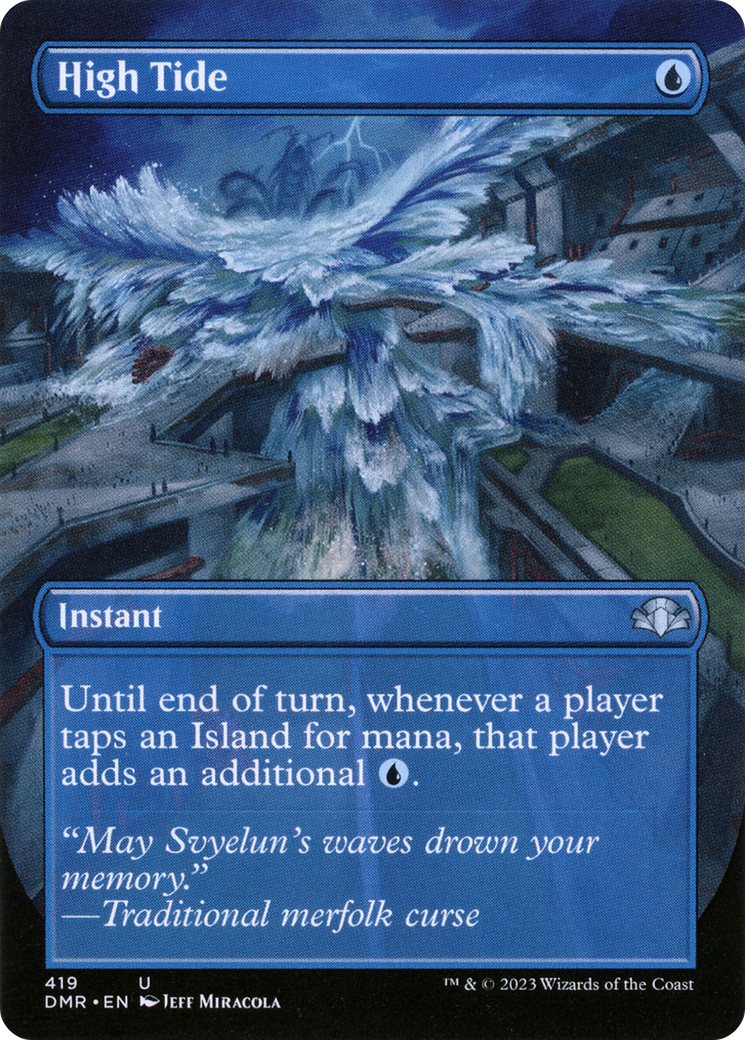 High Tide (Borderless Alternate Art) [Dominaria Remastered] | Black Swamp Games