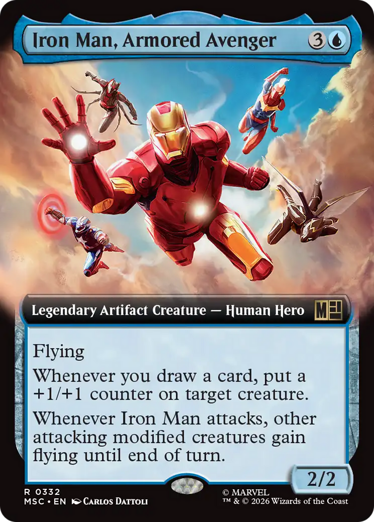 Iron Man, Armored Avenger (Extended Art) [Marvel Super Heroes Commander] | Black Swamp Games