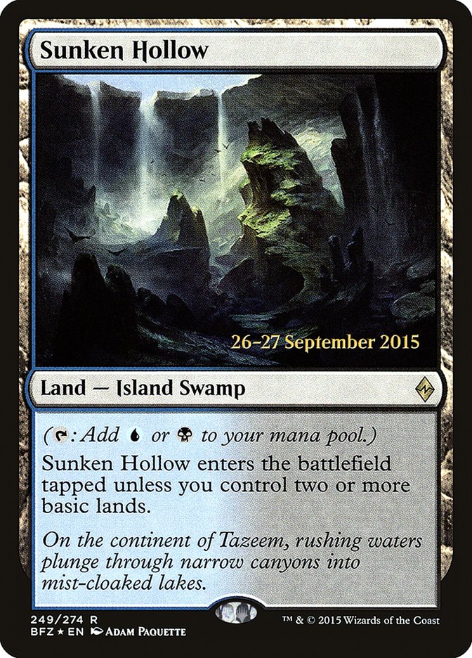 Sunken Hollow [Battle for Zendikar Prerelease Promos] | Black Swamp Games