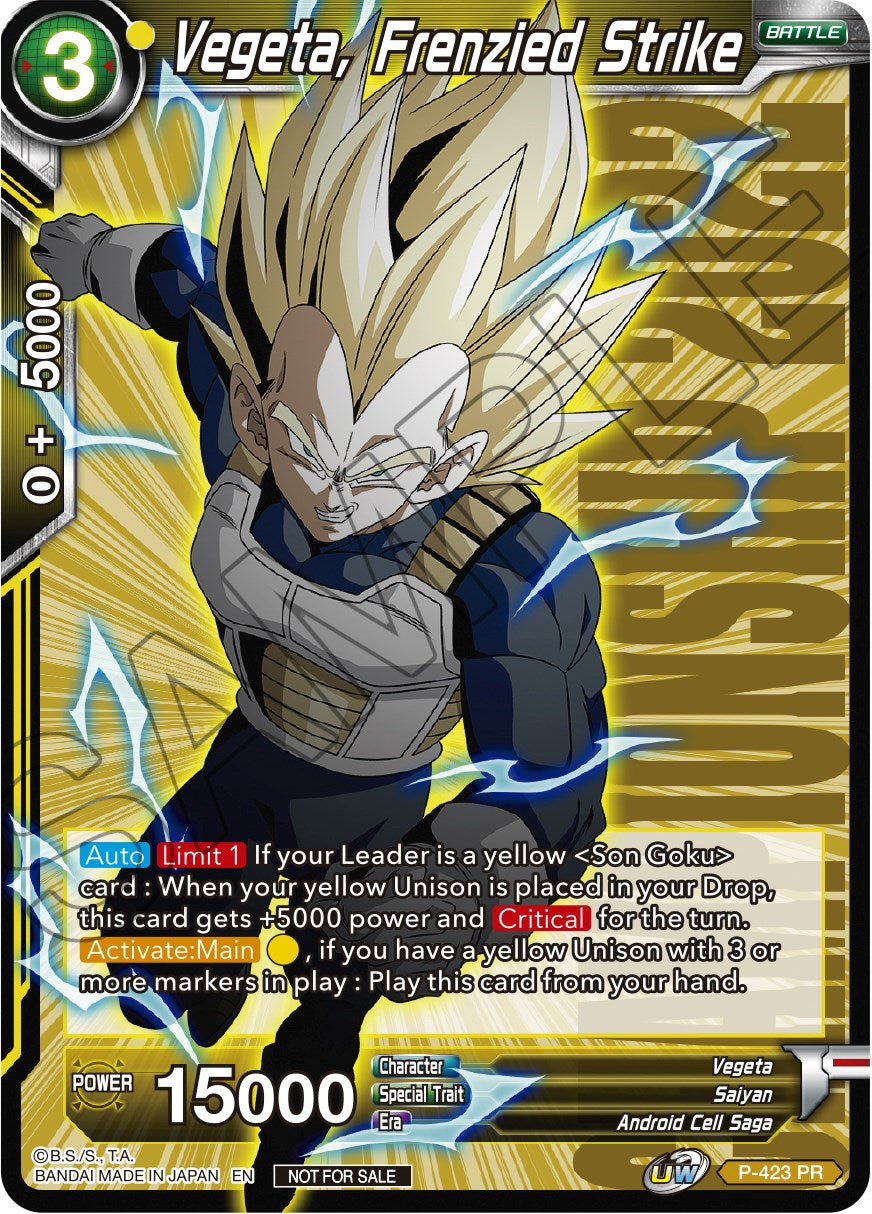 Vegeta, Frenzied Strike (Championship Pack 2022 Vol.2) (P-423) [Promotion Cards] | Black Swamp Games