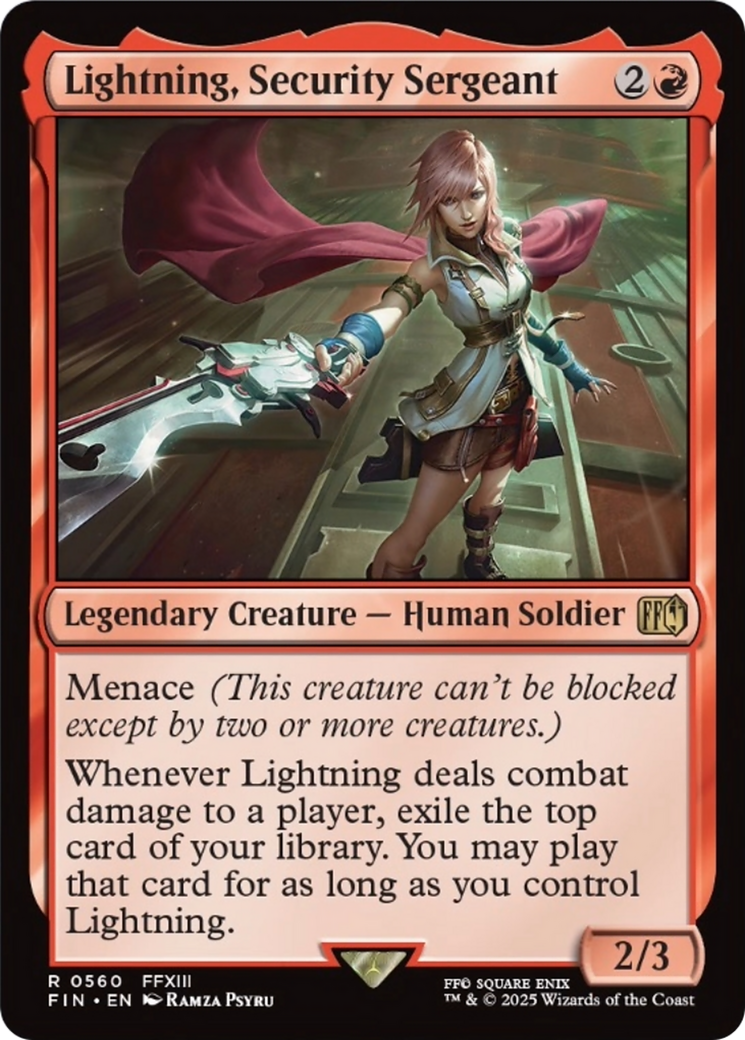 Lightning, Security Sergeant [FINAL FANTASY] | Black Swamp Games