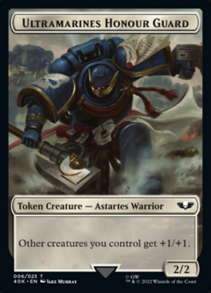 Soldier (003) // Ultramarines Honour Guard Double-Sided Token (Surge Foil) [Warhammer 40,000 Tokens] | Black Swamp Games