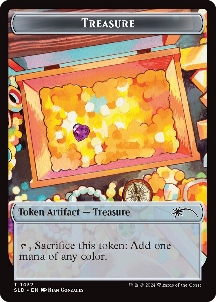 Treasure Token (1432) (Rainbow Foil) [Secret Lair Drop Series] | Black Swamp Games
