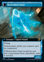 Malevolent Hermit // Benevolent Geist (Extended Art) [Innistrad: Midnight Hunt] | Black Swamp Games