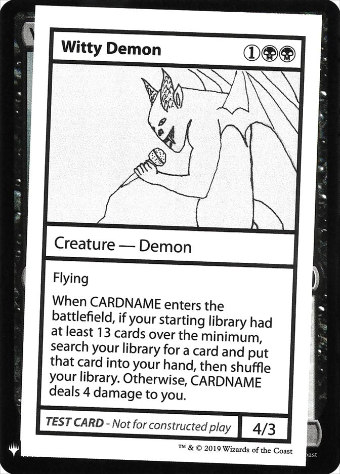 Witty Demon [Mystery Booster Playtest Cards] | Black Swamp Games