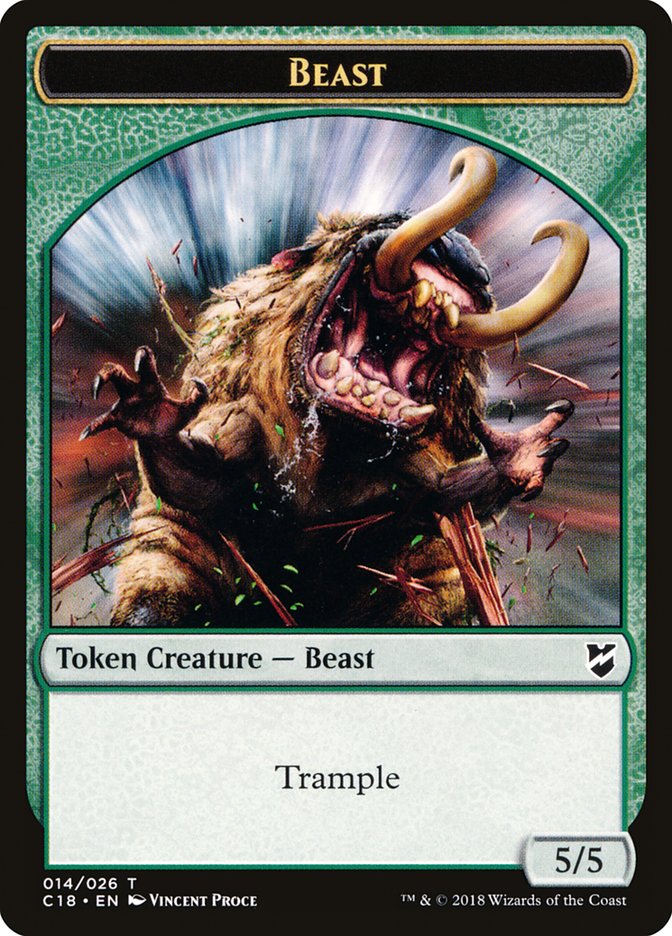 Beast Token (014/026) [Commander 2018 Tokens] | Black Swamp Games