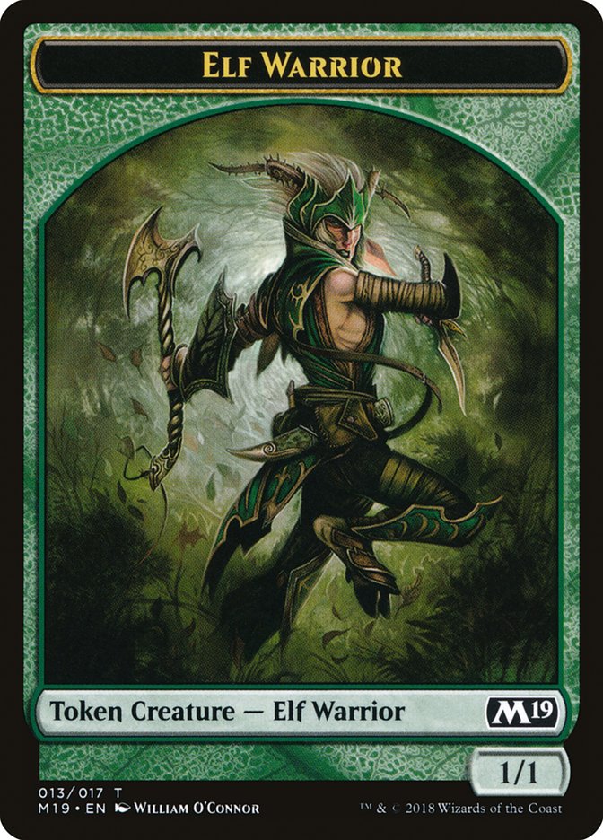 Elf Warrior Token [Core Set 2019 Tokens] | Black Swamp Games