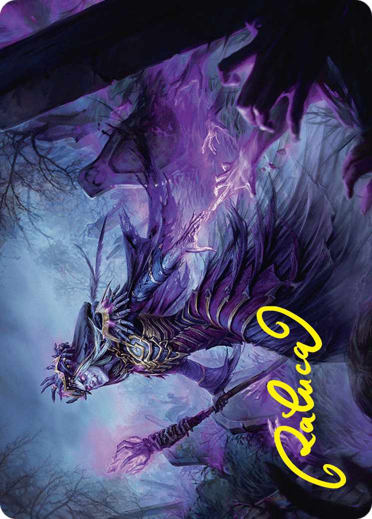 Zul Ashur, Lich Lord Art Card (10/54) (Gold-Stamped Signature) [Foundations Art Series] | Black Swamp Games