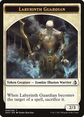 Warrior // Labyrinth Guardian Double-Sided Token [Amonkhet Tokens] | Black Swamp Games