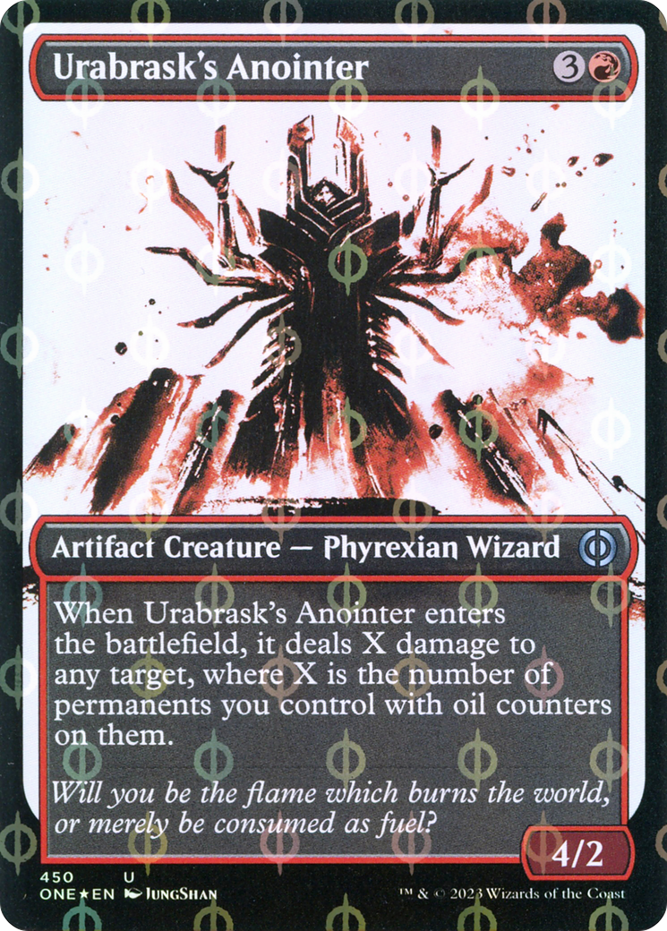 Urabrask's Anointer (Showcase Ichor Step-and-Compleat Foil) [Phyrexia: All Will Be One] | Black Swamp Games