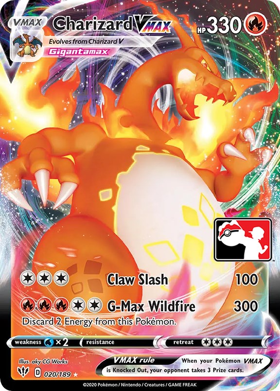 Charizard VMAX (020/189) [Prize Pack Series One] | Black Swamp Games